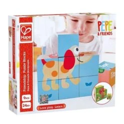 Puzzle De Cubes Puppy Et Ses Amis Hape - Jouets Hape -Bois Jouets Magasin puzzle de cubes puppy et ses amis hape jouets hape 7