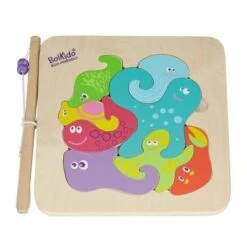 Puzzle En Bois 2 En 1 Pêche à La Ligne Boikido® - Jouet En Bois