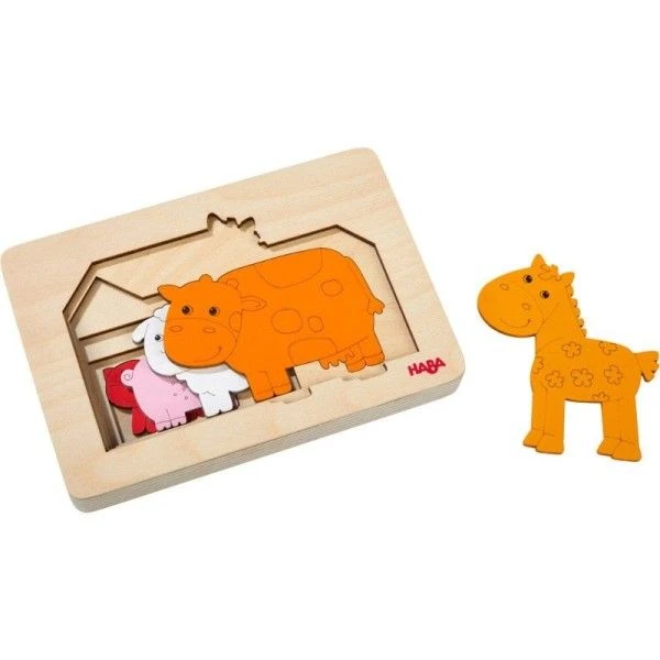 Puzzle En Bois Animaux De La Ferme HABA® - Puzzles Bois 1er Age 4 Puzzle En Bois Animaux De La Ferme HABA® - Puzzles Bois 1er Age – Image 2