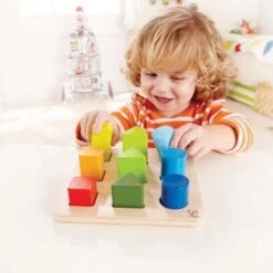 Puzzle Jeu De Formes Et De Couleurs Hape® - Jouets En Bois Bébé -Bois Jouets Magasin puzzle jeu de formes et de couleurs hape jouets en bois bebe 2