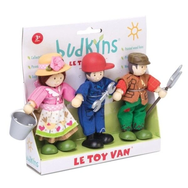 Set 3 Figurines Poupées Fermiers Budkins Le Toy Van® - Jouets En Bois - Jouets En Bois 3 Set 3 Figurines Poupées Fermiers Budkins Le Toy Van® - Jouets En Bois - Jouets En Bois
