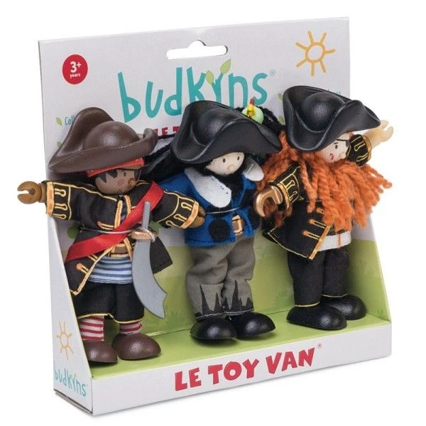 Set 3 Figurines Poupées Pirates Boucaniers Budkins Le Toy Van® - Jouets En Bois 7 Set 3 Figurines Poupées Pirates Boucaniers Budkins Le Toy Van® - Jouets En Bois – Image 5