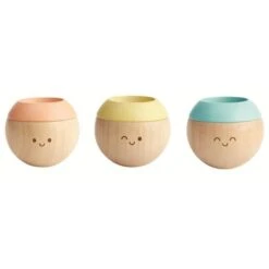 Set 3 Hochets Bois Têtes Sensorielles Pastelles Plantoys® - Jouet En Bois Bébé -Bois Jouets Magasin set 3 hochets bois tetes sensorielles pastelles plantoys jouet en bois bebe 2