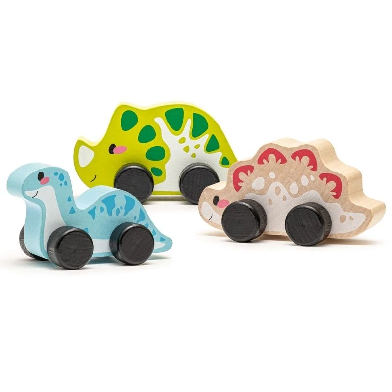 Set 3 Petites Voiture Premier âge En Bois Dino Joyeux Cubika® - Jouets Bois 4 Set 3 Petites Voiture Premier âge En Bois Dino Joyeux Cubika® - Jouets Bois – Image 2