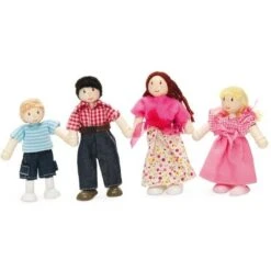 Set 4 Figurines Poupées Budkins 'My Family' Le Toy Van® - Jouets En Bois - Jouets En Bois