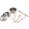 Set Du Chef Casseroles Métal & Bois Dinette Hape® - Dinette Métal -Bois Jouets Magasin set du chef casseroles metal bois dinette hape dinette metal