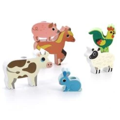 Tracteur Remorque Animaux De La Ferme Empil'animo Ingela P.Arrhenius Vilac® - Jouets En Bois -Bois Jouets Magasin tracteur remorque animaux de la ferme empil animo ingela parrhenius vilac jouets en bois 2