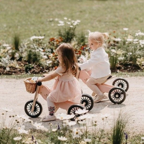 Tricycle évolutif Draisienne En Bois 2 En 1 Tiny Tot Plus 12" Rose Kinderfeets® - Tricycle Bois 6 Tricycle évolutif Draisienne En Bois 2 En 1 Tiny Tot Plus 12" Rose Kinderfeets® - Tricycle Bois – Image 4